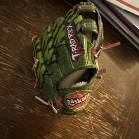 Rawlings Pl90-dino 9 Inch Kids Baseball Glove Left Hand Leather Adjustable Strap