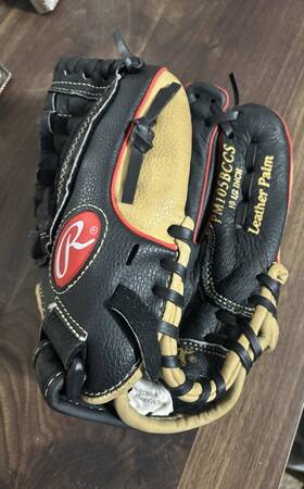 Rawlings Pm105bcgs 10.5in Leather Palm Baseball/softball Glove Left Black/tan
