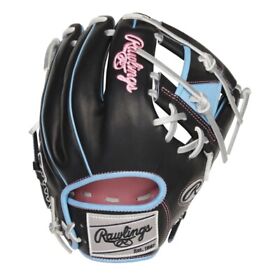 Rawlings Pro Preferred 11.5inch Baseball Glove Mitt Heart Of Hide Black Pink Rht