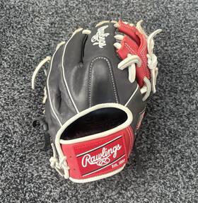 Rawlings Pro115 Pro Elite 11.5 Left Hand Infield Leather Glove Strap Black/red