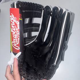 Rawlings Pro1275sb-6bss Black White Leather 12.75 Inch 5 Finger Baseball Glove