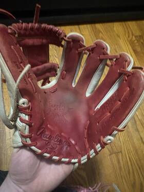 Pro204-2cb Rawlings Heart Of The Hide 11.5 Inch Leather Baseball Glove Red Beige 5 Finger Lace