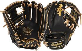 Pro204-6col Rawlings New Heart Of The Hide Pro204-6co Baseball Glove Rht 11.5 Inch Blk/yllw