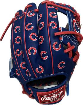 Pro205-2chi Rawlings Heart Of The Hide Mlb Baseball Glove Rht 11.75 Inch Chicago Cubs Blue Red