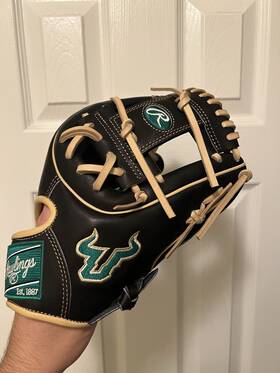 Pro315sb-2 Rawlings Heart Of The Hide 11 3/4 Inch Rht Fastpitch Softball Glove Usf Bulls Issued
