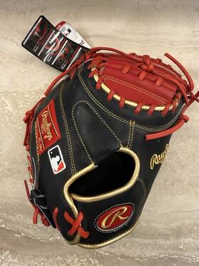Rawlings Procm32sus Heart Of The Hide R2g 32.5 Inch Catchers Mitt Red Black Gold Mlb Leather