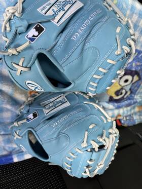 Procm33cb Rawlings Heart Of The Hide 33 Inch Light Blue Catchers Mitt Leather Mlb