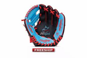 Prog500kb-6om Rawlings Miami 11.5 Inch Leather Baseball Glove Black Blue Red Right Prog500kb-6om Rawlings Miami 11.5 Inch Leather Baseball Glove Black Blue Red Right
