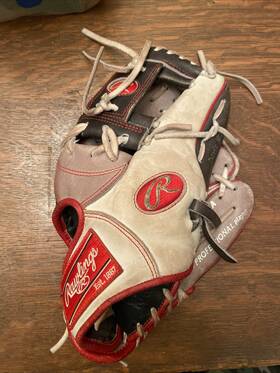 Pronp4-usa Rawlings Broken In 11.5 Inch Black Tan Red
