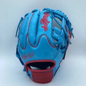 Pror204-2cbs Rawlings Heart Of The Hide Baseball Glove Sky Blue Red Rht 11 1/2 Inch