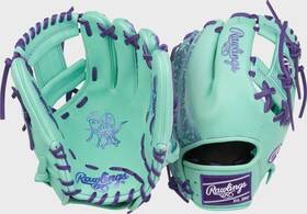 Pror204-2mpu Rawlings Heart Of The Hide 11.5 Inch Baseball Glove Teal And Purple Rht
