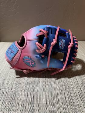 Rawlings Pror204-2rss Heart Of The Hide Rht 11.5 Inch Leather Baseball Glove Pink Blue