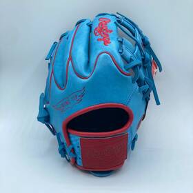 Pror205w-2cbs Rawlings Heart Of The Hide Baseball Glove Sky Blue Red Rht 11 3/4 Inch