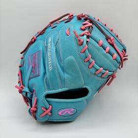 Prorcm33-23cbp Rawlings Heart Of The Hide Catchers Mitt 33 Inch Sky Blue Pink Rht Prorcm33-23cbp Rawlings Heart Of The Hide Catchers Mitt 33 Inch Sky Blue Pink Rht