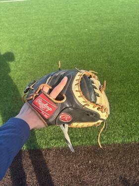 Proscm43bp Rawlings Pro Preferred 34 Inch Catchers Mitt Black Tan Leather Right Hand Baseball Proscm43bp Rawlings Pro Preferred 34 Inch Catchers Mitt Black Tan Leather Right Hand Baseball