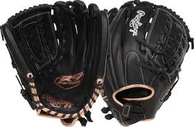 Rawlings R00704415 R9 Series Fastpitch Softball Glove 12.5ft Lht Doublelace Bask