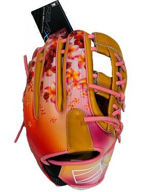 R00706575 Rawlings New Rev1x 11.5 Inch Rht Lindor Game Model Baseball Glove Flower Pink / Tan R00706575 Rawlings New Rev1x 11.5 Inch Rht Lindor Game Model Baseball Glove Flower Pink / Tan