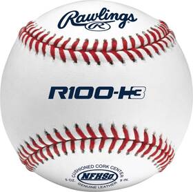 R100-h3 Rawlings R100 H3 High School Baseball Full Grain Leather Durable Design 12 Pack