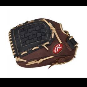 Rawlings R125bg 12.5 Inch Leather Baseball Glove Basket Web Left Hand Brown/black