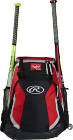 R500 Rawlings Series Baseball Softball Backpack Scarlet 17.5 H X 15.5 With