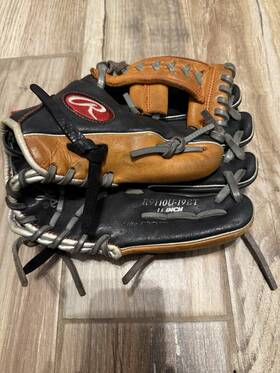 R911ou-19bt Rawlings R9 Youth Contour Fit Baseball Glove Rht 11 Inch Black/brown