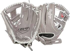 R9sb715-2g Rawlings New R9 Softball Fastpitch Gloves Series 11.75 Inch Rht Gray/white