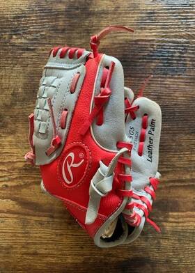 Ra95gs Rawlings 9.5 Inch Ronald Acuna Model Red And Gray Rht Baseball Glove