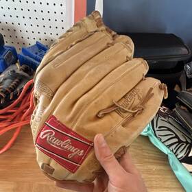 Rbc4 Rawlings Tan Leather Baseball Softball Glove 12.5 Inch Edge-u-cated Heel