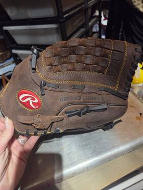 Rawlings Rbg125b 12.5 Inch Leather Baseball/softball Glove Left Hand Basket Web
