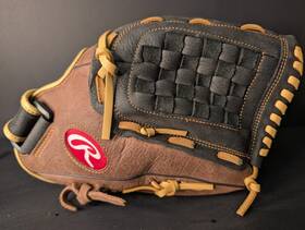 Rbg30bc Rawlings 12.5 Inch Leather Baseball Softball Glove Brown Black Grt Condition