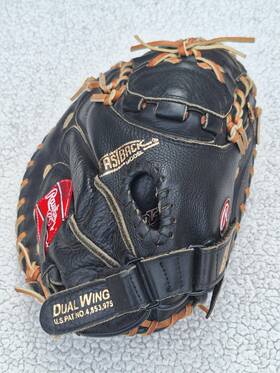 Rcm-7bt Rawlings Rcm7bt Catchers Mitt Glove Game Ready Rht Dual Wing Black Lite Toe