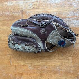 Rcm30a Rawlings Vintage Catchers Mitt 33 Inch Brown Leather Rht Baseball Glove Korea