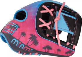 Rev204-2xmia Rawlings Rev1x Miami Exclusive Baseball Glove Rht 11.5 Inch Blue Pink Black Rev204-2xmia Rawlings Rev1x Miami Exclusive Baseball Glove Rht 11.5 Inch Blue Pink Black