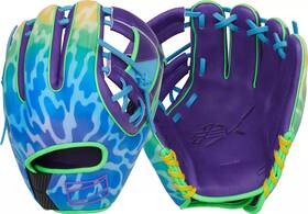 Rev204-2xpu Rawlings Rev1x Tampa Exclusive Baseball Glove Rht 11.5 Inch Blue Green Yellow Purple
