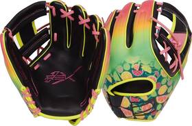 Rev205-2xb Rawlings Rev1x Summer Fresh Fruit Baseball Glove Green Black Pink Rht 11.5 Inch