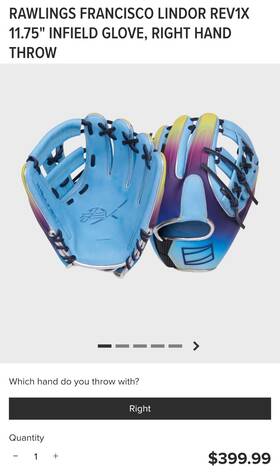 Revfl12cb Rawlings Rev1x 11.75 Inch Francisco Lindor Glove Very Lightly Used And Free Ship