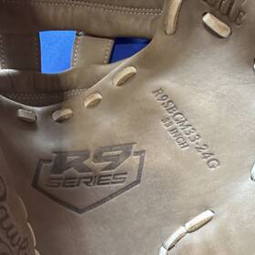 Rawlings Ro9scm33-24g R9 Series 33 Inch Catchers Mitt Gray Leather Reinforced Palm Pad