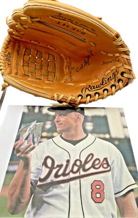 Rse44t Rawlings Cal Ripken Jr Hof 2007 Baseballs Iron Man 12 Inch Leather Glove