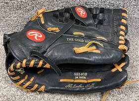 Ss140b Rawlings Ss14b 14 Inch Slow Pitch Right Throw Softball Glove Adult - Black/tan