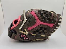 St1050fp Rawlings Storm Black/pink Baseball Softball Rht Glove 10.5 In Youth Vgc