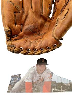 Tt80 Rawlings 1964 Ken Boyer St Louis Cardinals Big T Trapeze Lht Baseball Glove