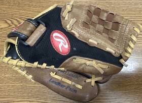 Rawlings V10mbc 10 Inch Youth Lht Leather Basket Web Baseball Glove Brown/black