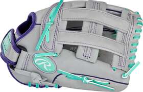 Walwfp12gm-2 Rawlings Walwfp12gm-2/0 Fastpitch Series Youth 12 Inch Softball Glove Gray/mint Right Hand Throw