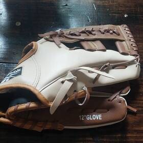 Rbg1200-bgebrn Reebok 12 Inch Synthetic Baseball Softball Glove Beige/brown 5 Finger