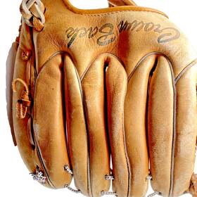 36-1243-9 Revelation Rawlings Lht Baseball Glove Crown Back Double Split Web Vtg 36-1243-9 Revelation Rawlings Lht Baseball Glove Crown Back Double Split Web Vtg