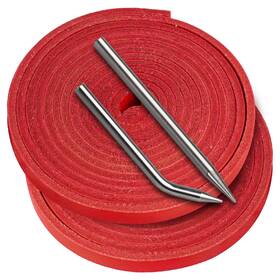 B0cy7strzd Seiria Baseball Glove Lace Mitt Repair Kit - 2 Leather Laces Lacing Needles Red