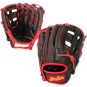 Bk-rd1150hwr Shoeless Joe Double Play 11.5 Inch Baseball Glove - Black/red