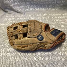 0922-nmb-1601 Spalding Jim Rice Mitt Glove Top Grain Leather Professional Model 42-216