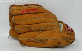 18822 Spalding Brown Leather 5 Finger Baseball Glove Size 11 Inch