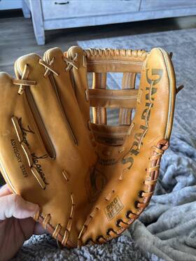 42-232 Spalding Vintage Tom Seaver Baseball Glove Left Handed Worn On Right